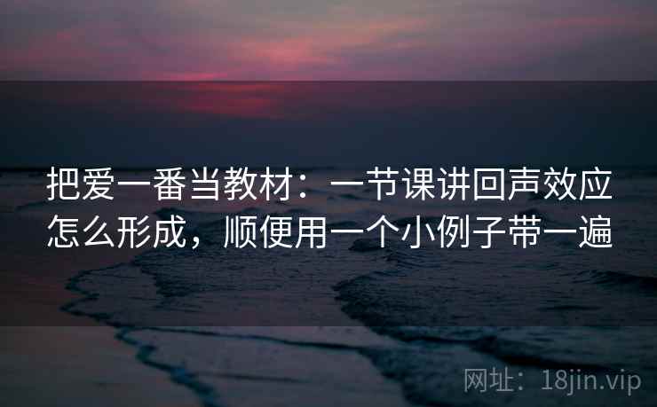 把爱一番当教材：一节课讲回声效应怎么形成，顺便用一个小例子带一遍